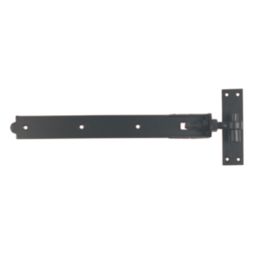 GateMate Black Straight Premium Adjustable Band & Hooks on Plate 165mm x 18" x 450mm 2 Pack