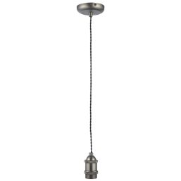 Inlight Shade Ceiling Pendant Light Cable Set Pewter / Black