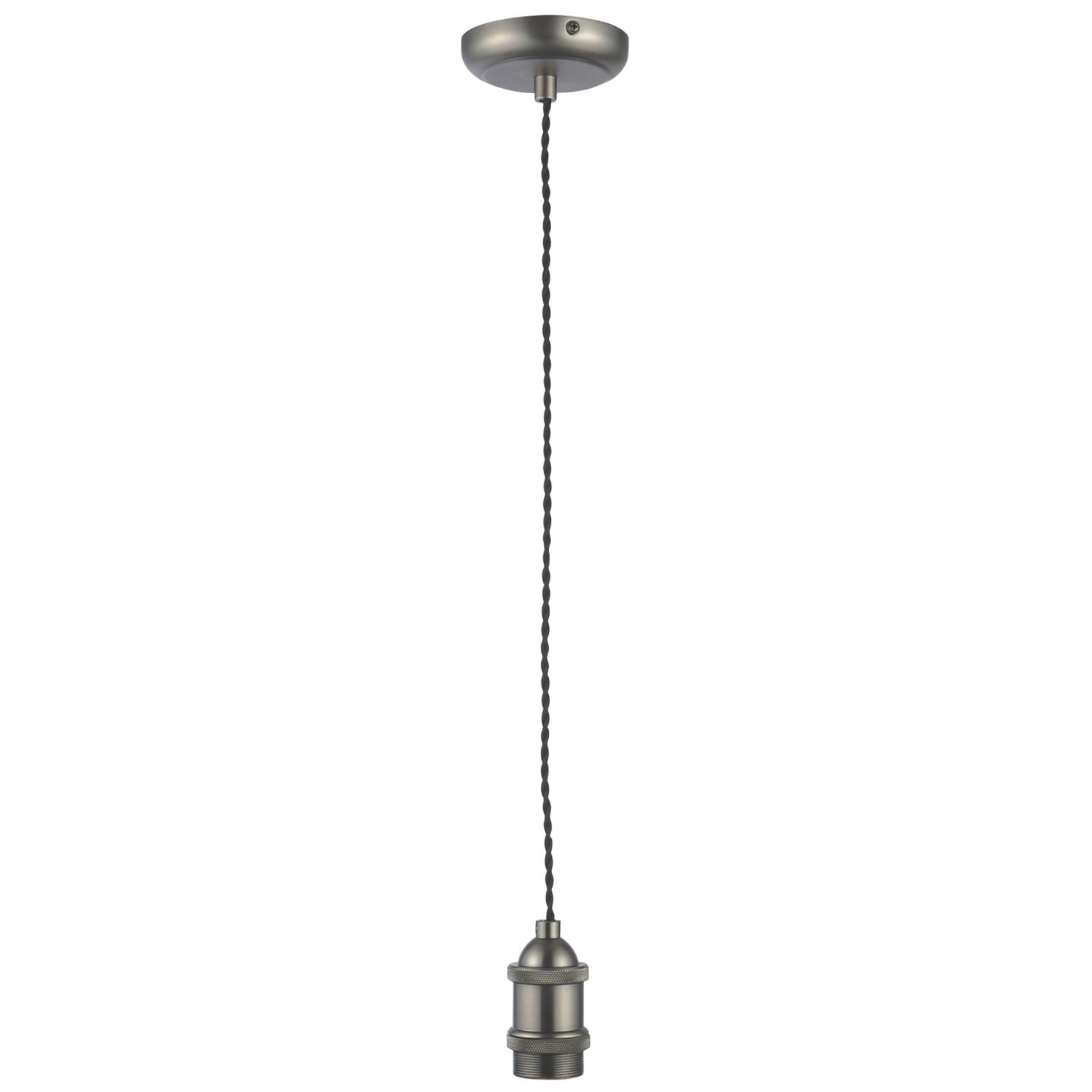 Inlight Shade Ceiling Pendant Light Cable Set Pewter / Black (6542P)