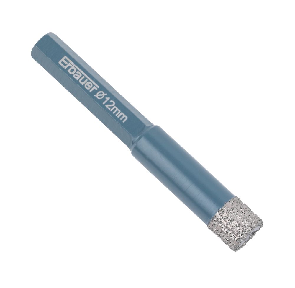 Erbauer Diamond Tile Drill Bit 12mm x 80mm Screwfix