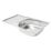 Essentials  1 Bowl Stainless Steel Kitchen Sink & Drainer  760mm x 430mm