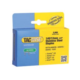 Tacwise 140 Series Staples Stainless Steel 12mm x 10.6mm 2000 Pack