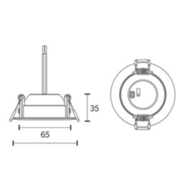 4lite VINOVIA  Fixed & Adjustable  LED Downlight  Black 4W 480lm