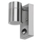 4lite Marinus Sleek Outdoor Wall Light With PIR Sensor Stainless Steel