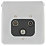 Schneider Electric Lisse Deco 1-Gang Triplex Multimedia Socket Polished Chrome with Black Inserts
