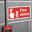 Non Photoluminescent "Fire Alarm Call Point" Sign 100mm x 200mm