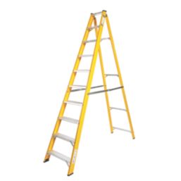 Lyte Fibreglass 2.61m 10 Step Swingback A Frame Step Ladder