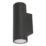 Refurb Lexco Alruba Outdoor LED Wall Light Black 23W 3500lm