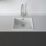 Carysil EN500-WH 1 Bowl Granite Composite Kitchen Sink White 530mm x 460mm