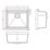 Carysil EN500-WH 1 Bowl Granite Composite Kitchen Sink White 530mm x 460mm