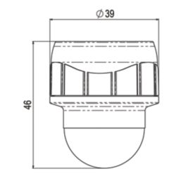 PolyPlumb Enhanced  Plastic Push-Fit Socket Ends 22mm 2 Pack