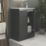 Newland  Double Door Floor Standing Vanity Unit with Basin Matt Midnight Mist 600mm x 370mm x 840mm