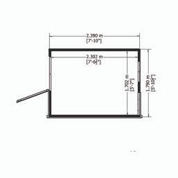 Shire  8' x 6' (Nominal) Pent Timber Potting Shed