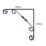 Essentials Ornamental Scroll Shelf Brackets Granite 100mm x 100mm 10 Pack