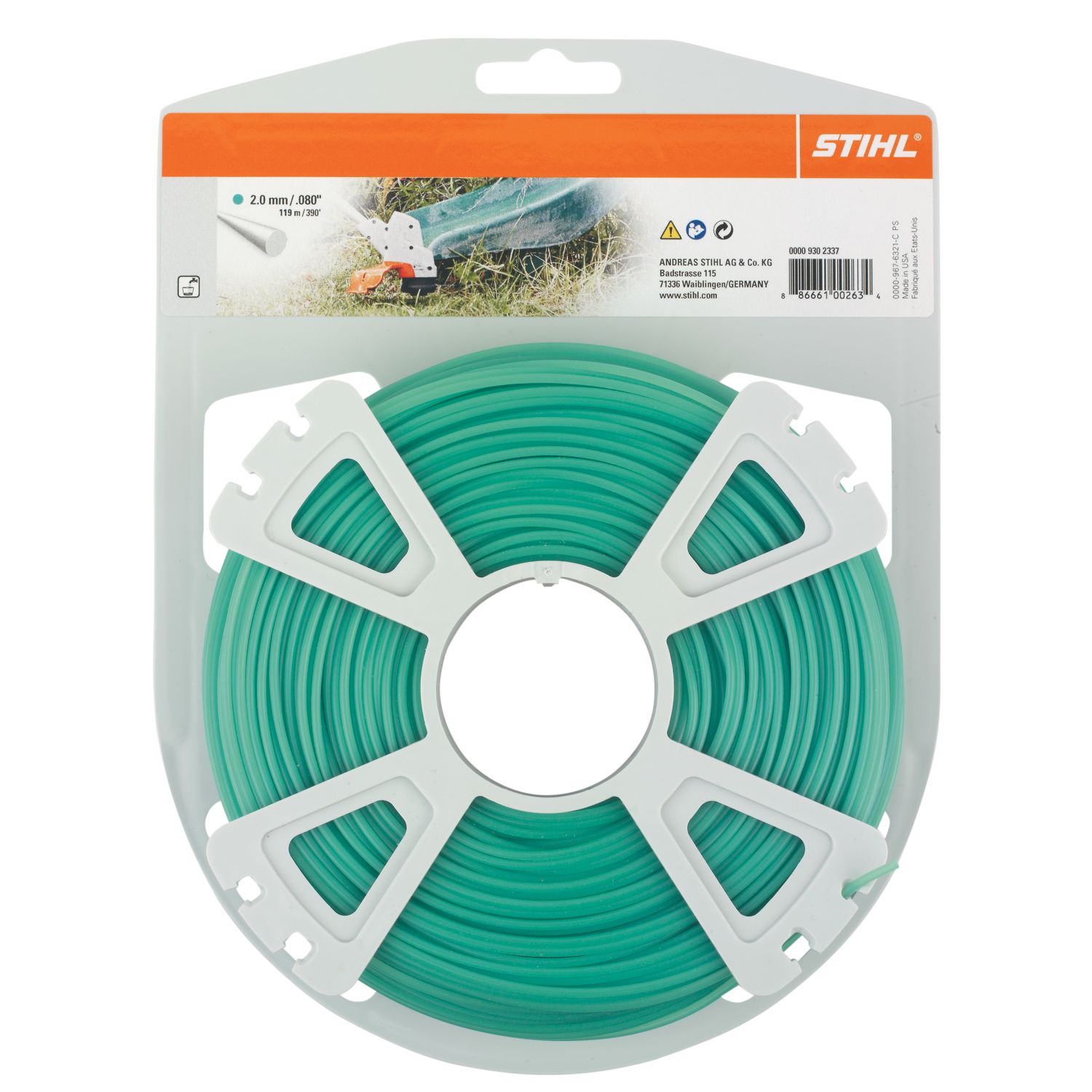 STIHL Round Mowing Line 2mm x 119m (654VP)