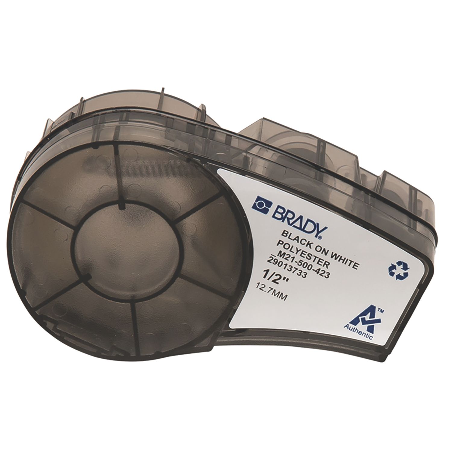 Brady 110897 Glossy White Polyester Component and General Identification Labels 12.7mm x 6.4m (654YY)