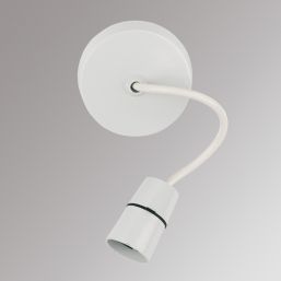 Crabtree Capital 6" Pendant Set Light Fitting B22 White 3 1/2"