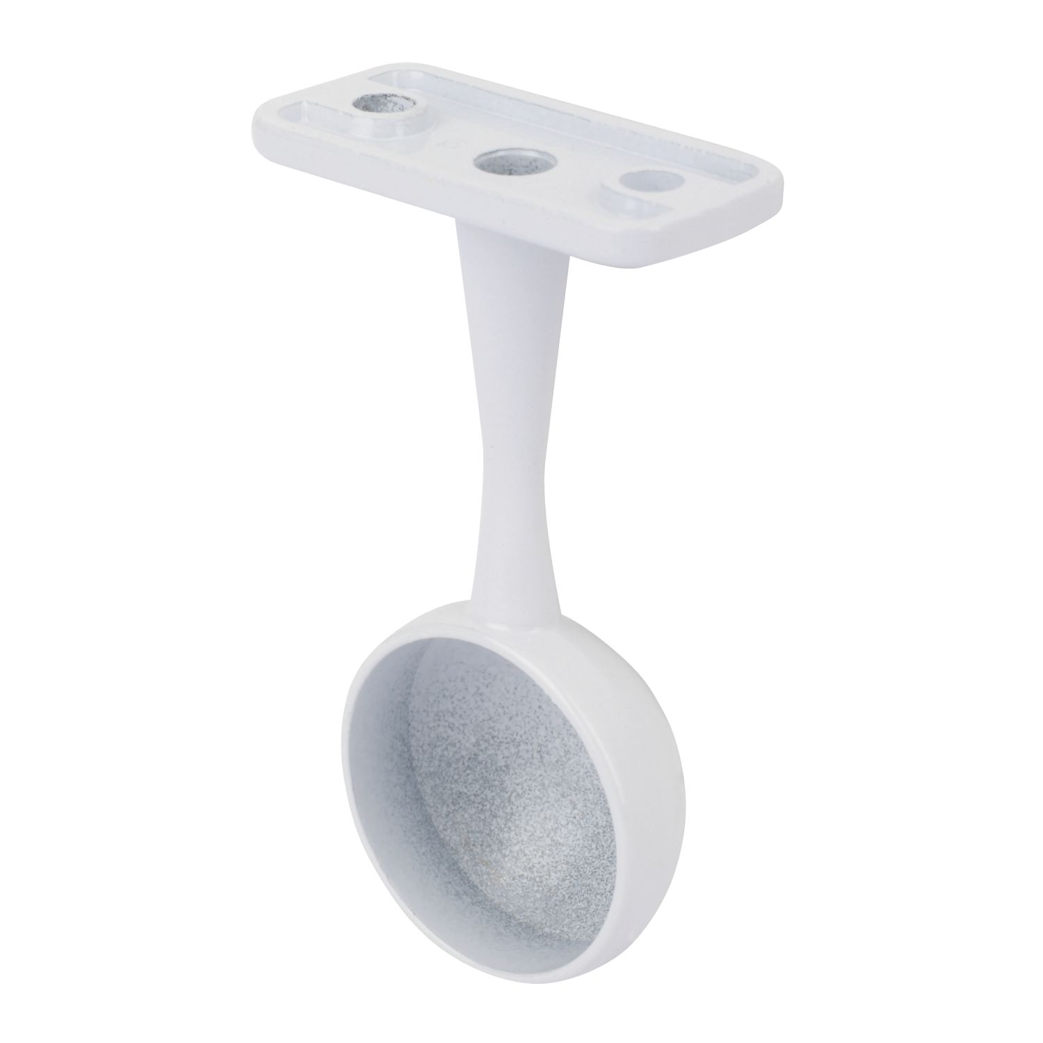 Smith & Locke Round End Brackets White 25mm 2 Pack (6550V)