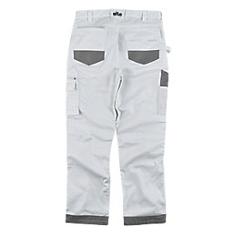 Site Jackal Work Trousers White / Grey 38" W 32" L