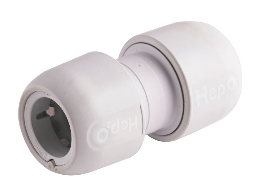 Hep2O  Plastic Push-Fit Equal Couplers 22mm 10 Pack