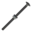 Timco Exterior Carriage Bolts Heat-Treated Steel Organic Green Coating M10 x 150mm 10 Pack