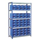 Barton Ecorax 5-Tier Metal Garage Shelving with Containers 1200mm x 450mm x 1760mm