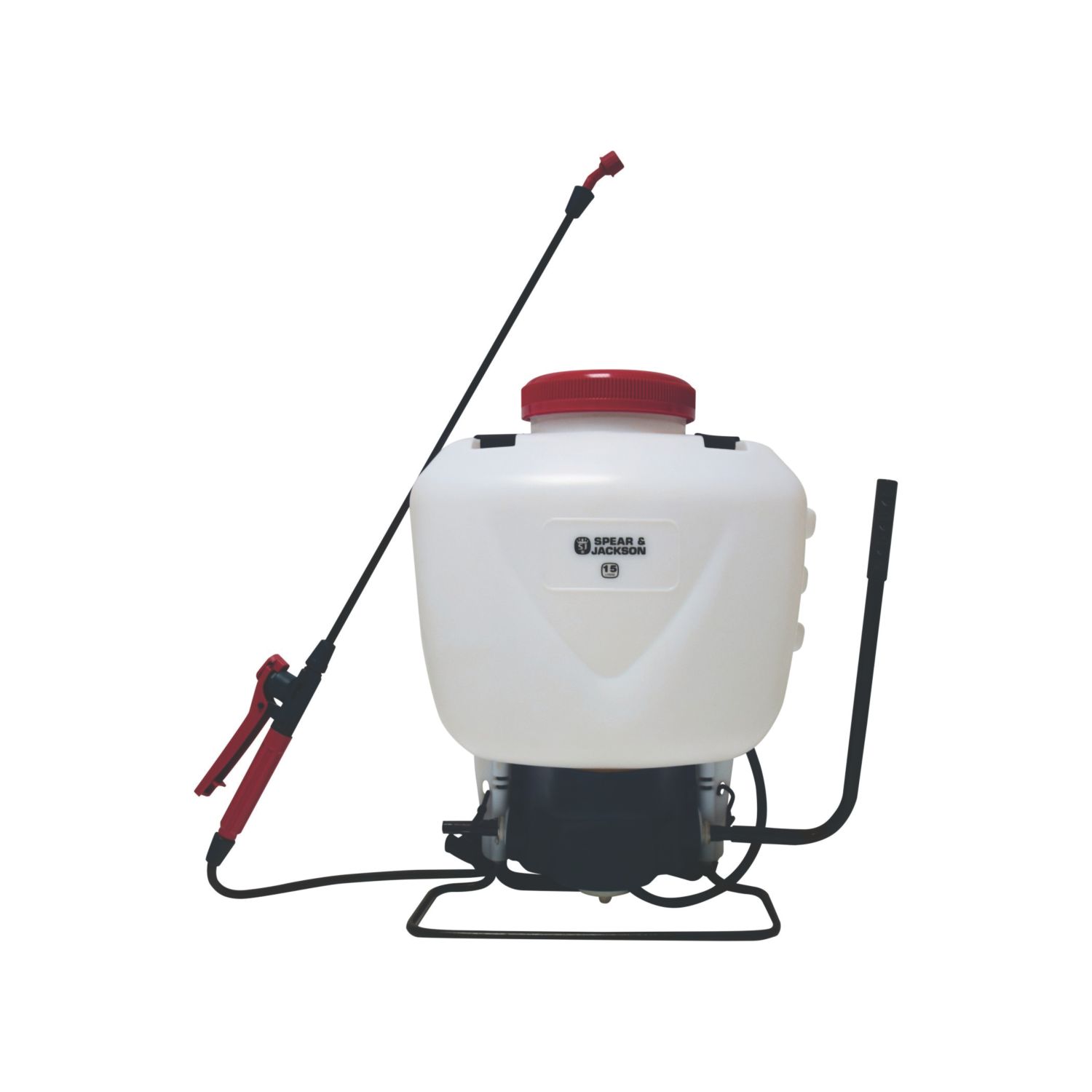 Spear & Jackson White Backpack Pump Action Pressure Sprayer 15Ltr (655AK)