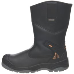 Site Hydroguard Size 7  Black Water-Resistant Steel Toe Cap Safety Rigger Boots