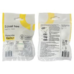 Flomasta  Plastic Push-Fit Equal Tee 10mm