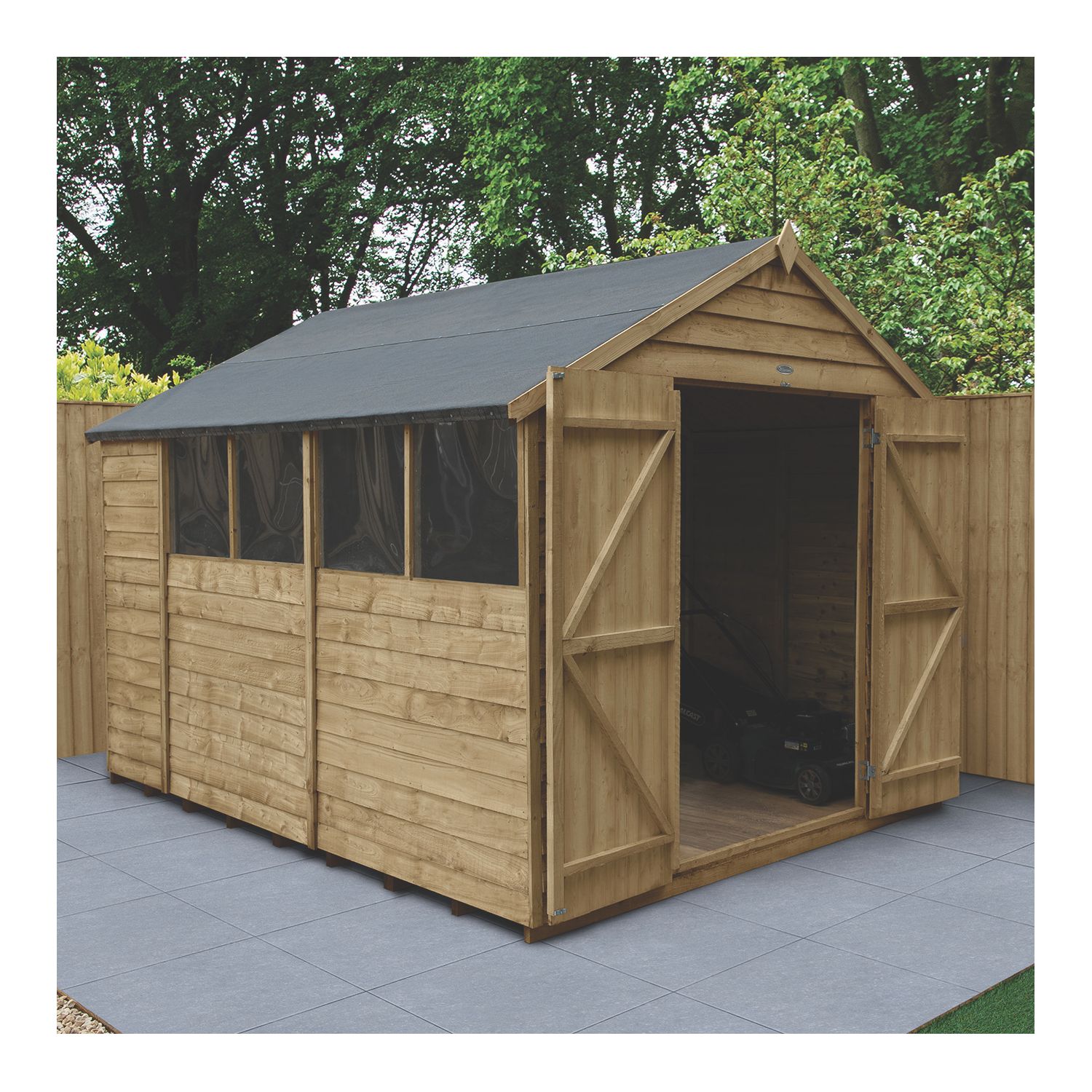 Forest 8' x 10' (Nominal) Apex Overlap Timber Shed (655JR)