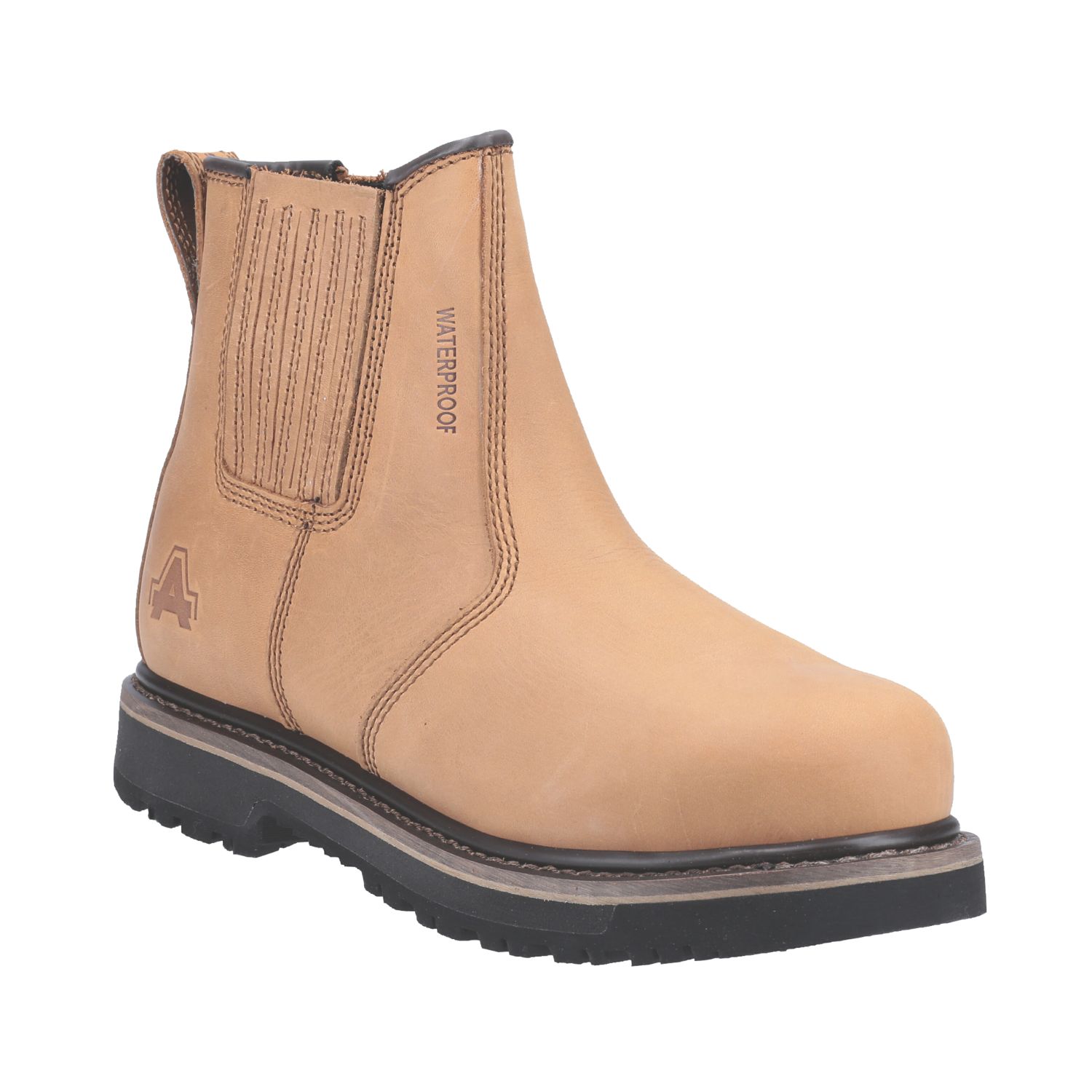 Amblers AS232 Size 7 Tan Waterproof Steel Toe Cap Safety Dealer Boots (655JV)
