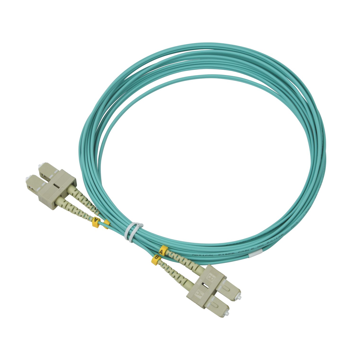 Labgear Duplex Multi Mode Green/Yellow SC- SC OM3 LSZH Fibre Optic Cable 5m (655KM)