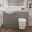 Alaska Bathroom Fitted Furniture Pack LH Vanity with Basin Stone Grey Matt 1244mm x 355mm x 997mm
