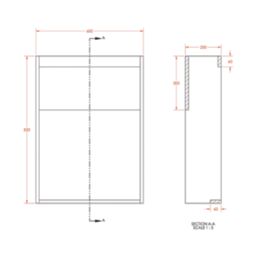 Alaska Bathroom Fitted Furniture Pack LH Vanity with Basin Stone Grey Matt 1244mm x 355mm x 997mm
