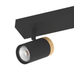 Eglo Cartagena LED 5-Light Spotlight Black & Brown 4.5W 345lm