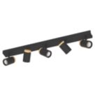 Eglo Cartagena LED 5-Light Spotlight Black & Brown 4.5W 345lm