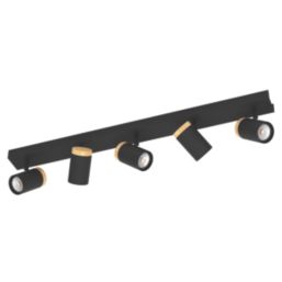 Eglo Cartagena LED 5-Light Spotlight Black & Brown 4.5W 345lm