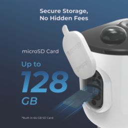 Reolink Argus A4K3S2M64-UK Solar-Powered White Wireless 4K Indoor & Outdoor Dome WiFi Spotlight Camera