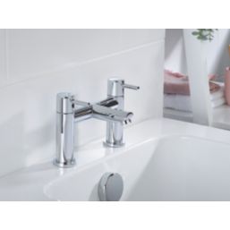 Bristan Blitz Chrome 150mm Deck Mounted Lever 2 Tap Holes Bath Mixer Tap