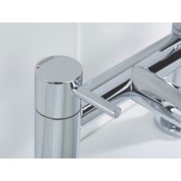 Bristan Blitz Chrome 150mm Deck Mounted Lever 2 Tap Holes Bath Mixer Tap
