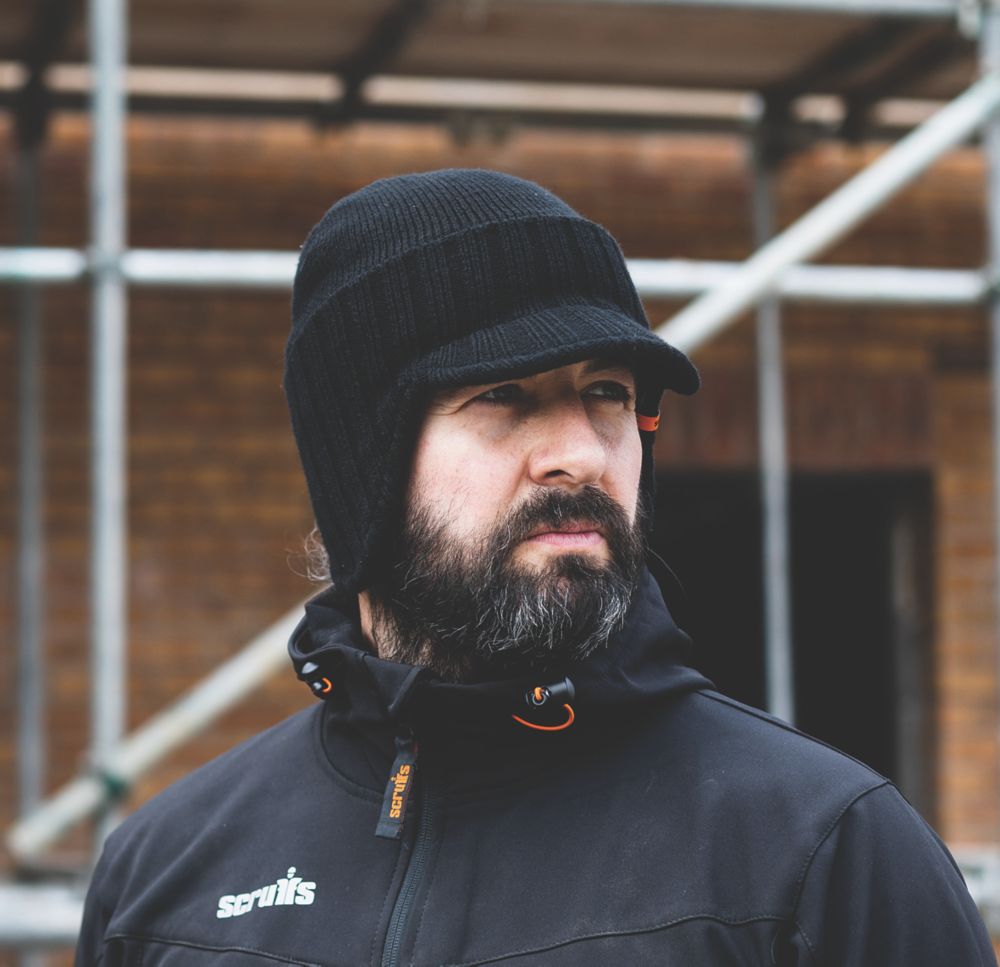 Scruffs Trade Peaked Beanie Black - Screwfix