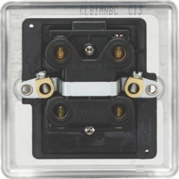 Knightsbridge  45A 1-Gang DP Control Switch Brushed Chrome with LED