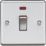 Knightsbridge  45A 1-Gang DP Control Switch Brushed Chrome with LED