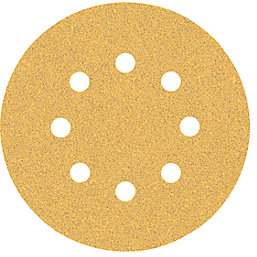 Bosch Expert C470 60 Grit 8-Hole Punched Wood Sanding Discs 125mm 5 Pack