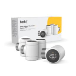 Tado X White Smart Thermostatic Radiator Valve Head & Body 4 Pack