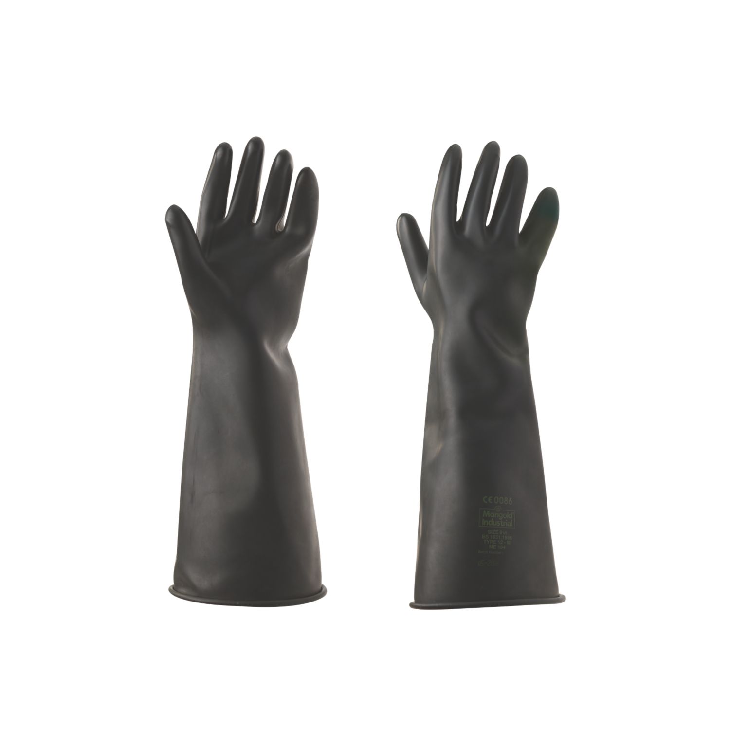 Marigold Industrial Emperor Chemical Hazard 17" Gauntlets Black Large (65662)