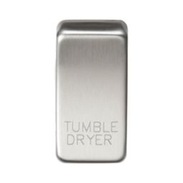 Knightsbridge 'TUMBLE DRYER' Switch Cover Brushed Chrome