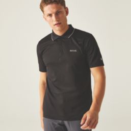 Regatta Maverik V Polo Shirt Black 3X Large 53.5" Chest