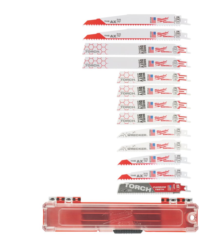 Milwaukee Sawzall 49222231 Multi-Material Blade Set 13 Pieces