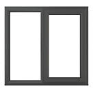 Crystal  Right-Hand Opening Clear Double-Glazed Casement Anthracite on White uPVC Window 1190mm x 1040mm